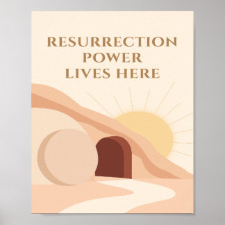 Poster Resurrection Power Lives Here Easter 2026