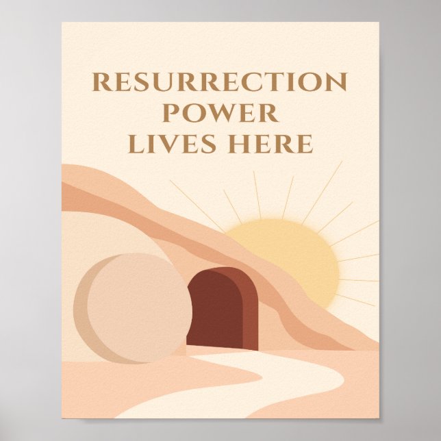 Poster Resurrection Power Lives Here Easter 2026 (Frente)