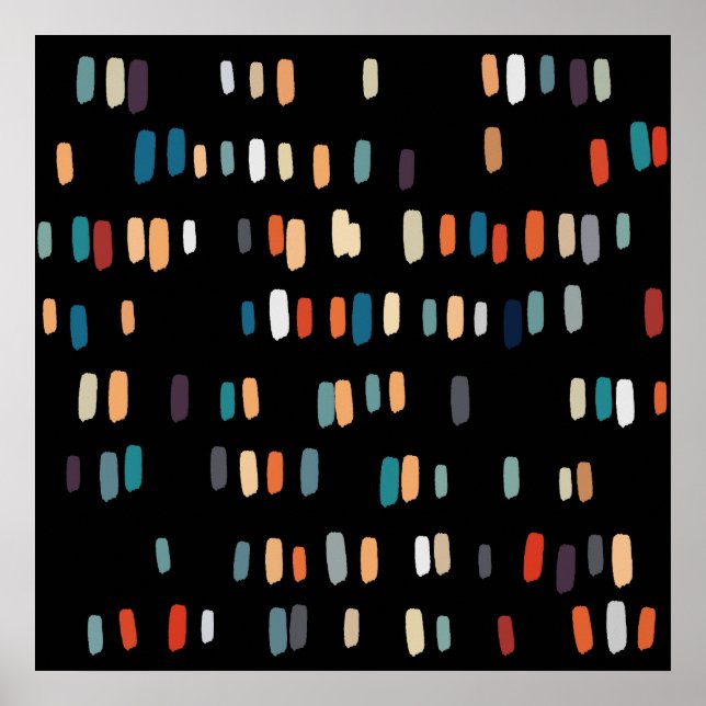 Poster Retângulos Irregulares Multicolores (Frente)