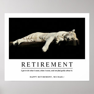 Poster Retirada Personalizada Personalizada do Tigre de R