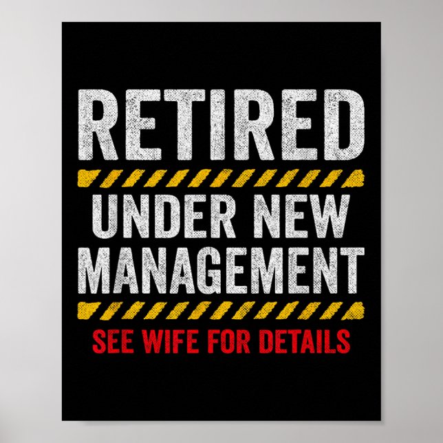 Poster Retired Husband - Retirement Party - Funny Retirem (Frente)