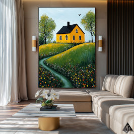 Poster Retiro da Casa Amarela – Arte Rústica e Aconchegan