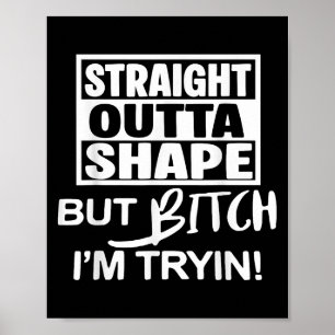 Poster Reto da Forma, Mas Bitch Estou Tentando Treino Eng