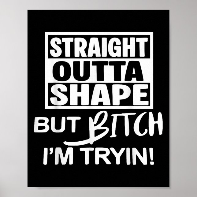 Poster Reto da Forma, Mas Bitch Estou Tentando Treino Eng (Frente)