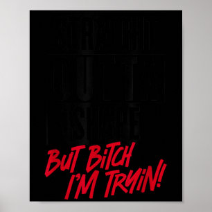 Poster Reto da Forma, Mas Estou Tentando Academia Fitness