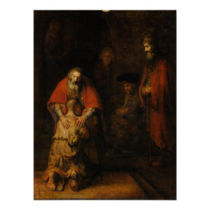 Pôster Retorno de Rembrandt Van Rijn do filho Prodigal