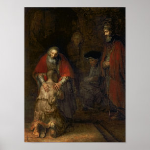 Pôster Retorno do filho Prodigal, c.1668-69
