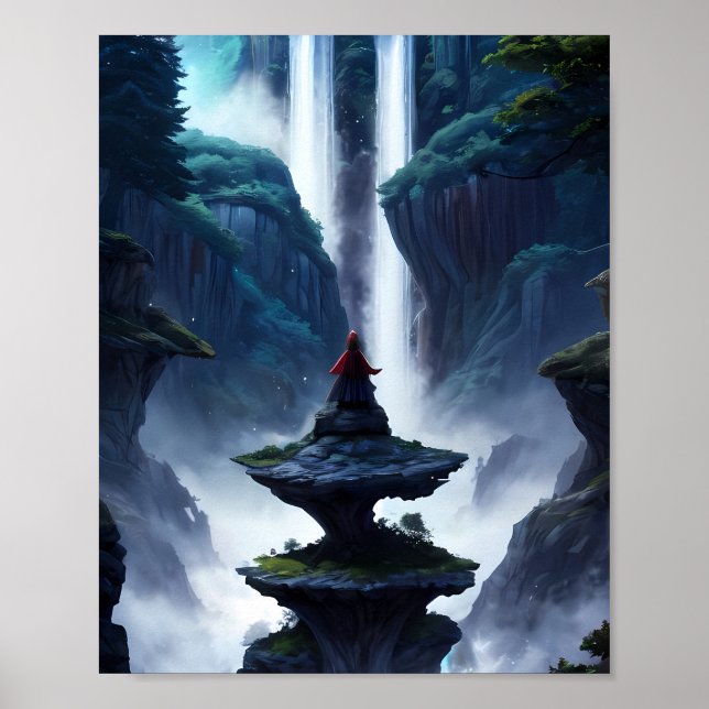 Poster Retração em Cascata de Starlit (Frente)