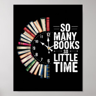 Poster Retrair Tantos Livros Pequenos Leitura De Relógio 