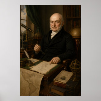 Poster Retrato a Óleo de John Quincy Adams | 6º President