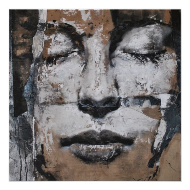 Pôster retrato, abstração, aquarela, arte, decoração, (Frente)