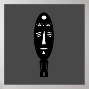 Poster retrato abstrato moderno da arte