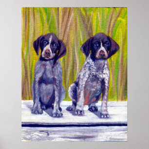 Poster Retrato alemão do cão de filhotes de cachorro do