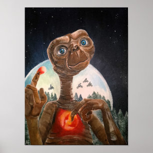 Poster Retrato Alien Pintado por Alfred Fox