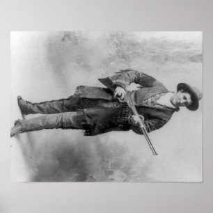 Poster Retrato amarelo de Martha "Calamity Jane"