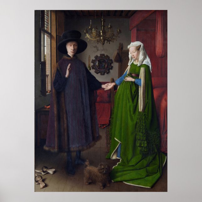 Poster Retrato Arnolfini de Van Eyck (Frente)