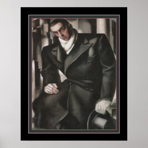 Poster "Retrato art deco de um homem" por Tamara de