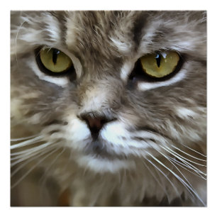 Pôster Retrato Artístico Pet De Cinza Incrível