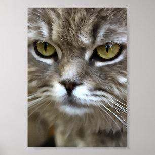 Poster Retrato Artístico Pet De Cinza Incrível