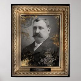 Poster Retrato assombrado | Homem de bigode |