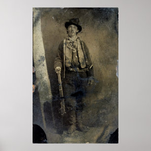Poster Retrato autenticado de Billy the Kid (1880)
