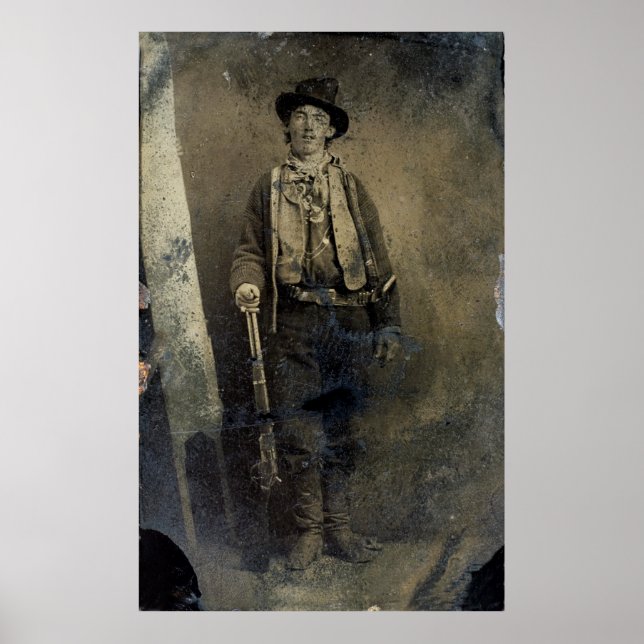 Poster Retrato autenticado de Billy the Kid (1880) (Frente)