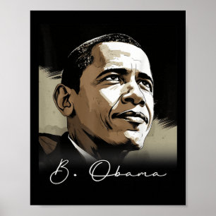 Poster Retrato Barack Obama Presidente Patriótico
