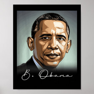 Poster Retrato Barack Obama Presidente Patriótico