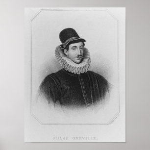 Pôster Retrato Baron Brooke de Fulke Greville do ø
