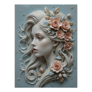 Pôster Retrato cerâmico Art Nouveau