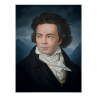 Pôster Retrato clássico de Beethoven