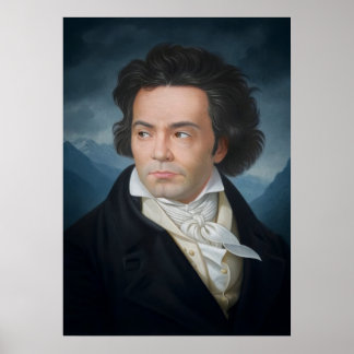 Poster Retrato clássico de Beethoven