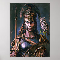 Retrato Colorido "Lealdade feroz de Athena"