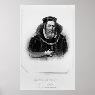 Pôster Retrato conde de James Hamilton do ò de Arran
