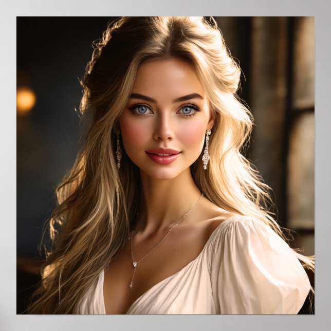 Poster Retrato da Beleza Radiante (Frente)