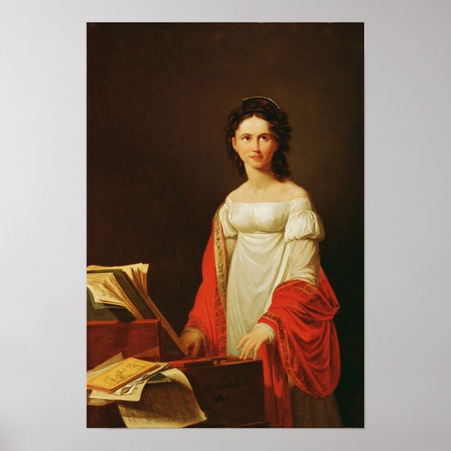 Pôster Retrato da cantora Anna Borunova, 1821 (Frente)