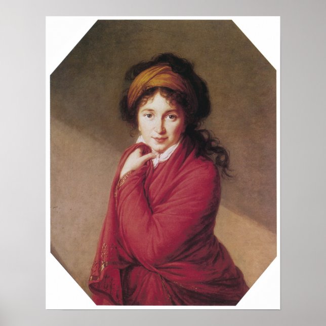 Poster Retrato da Condessa Golovin, Vigee-Lebrun (Frente)