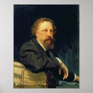 Pôster Retrato da contagem Alexey K. Tolstoy do autor