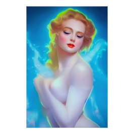 Pôster Retrato da Deusa Eetérea - Fantasia Surreal