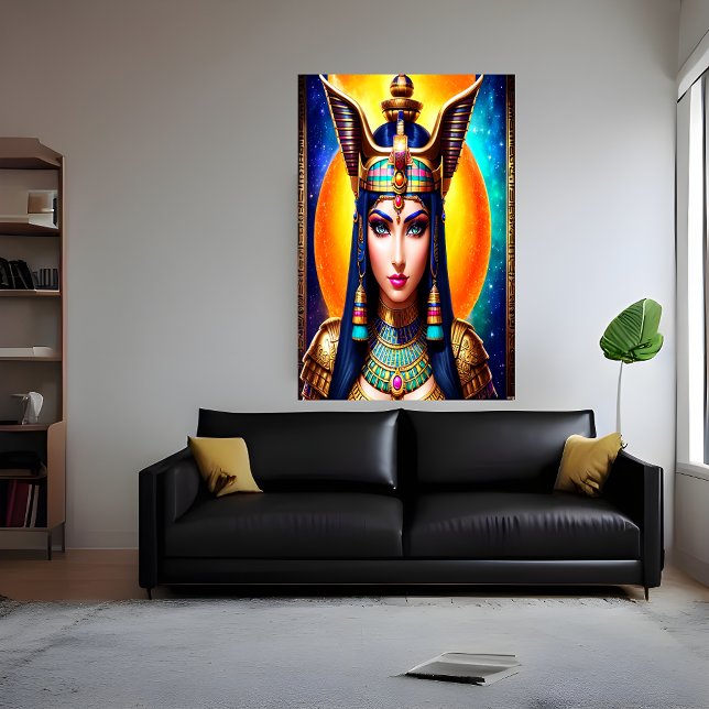 Poster Retrato da Deusa Egípcia Hathor | AI Art P (Criador carregado)