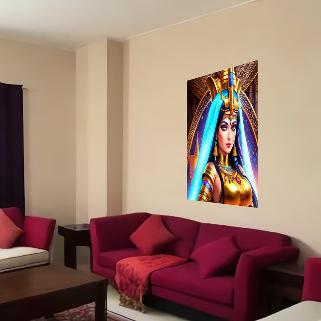 Poster Retrato da Deusa Egípcia Hathor | Arte AI (Criador carregado)