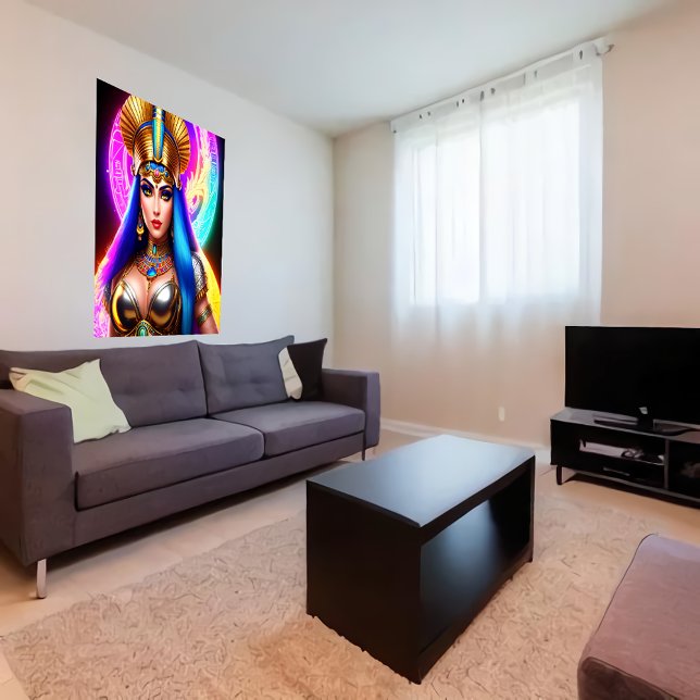 Poster Retrato da Deusa Egípcia Isis | Arte AI (Criador carregado)