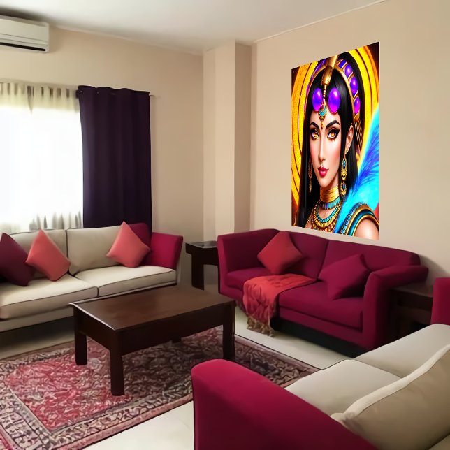 Poster Retrato da Deusa Egípcia Neith | Arte AI (Criador carregado)