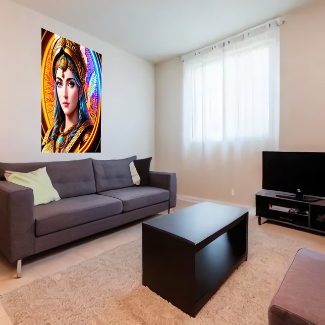 Poster Retrato da Deusa Grega Athena | Arte AI (Criador carregado)