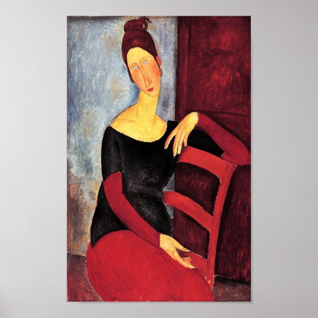 Poster Retrato da Esposa do Artista, Modigliani (Frente)