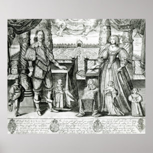 Pôster Retrato da família de Charles mim