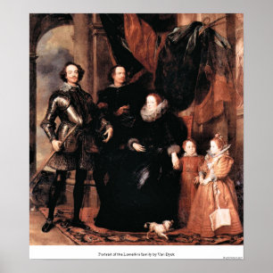 Pôster Retrato da família de Lomellini por Van Dyck