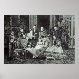 Pôster Retrato da família do imperador Alexander II