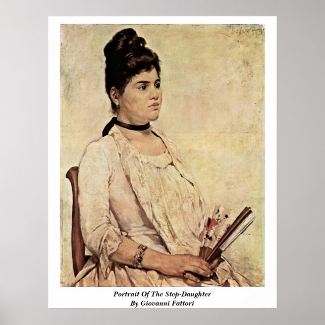 Poster Retrato Da Filha-Passo De Giovanni Fattori (Frente)