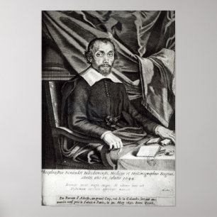 Pôster Retrato da idade 58 de Theophraste Renaudot, 1644
